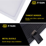 T-SUNRISE Ultra Thin LED Panel Downlight 8W 16W 24W 32W Round/Square LED Ceiling Recessed Lights Power Supply Included SMD4014