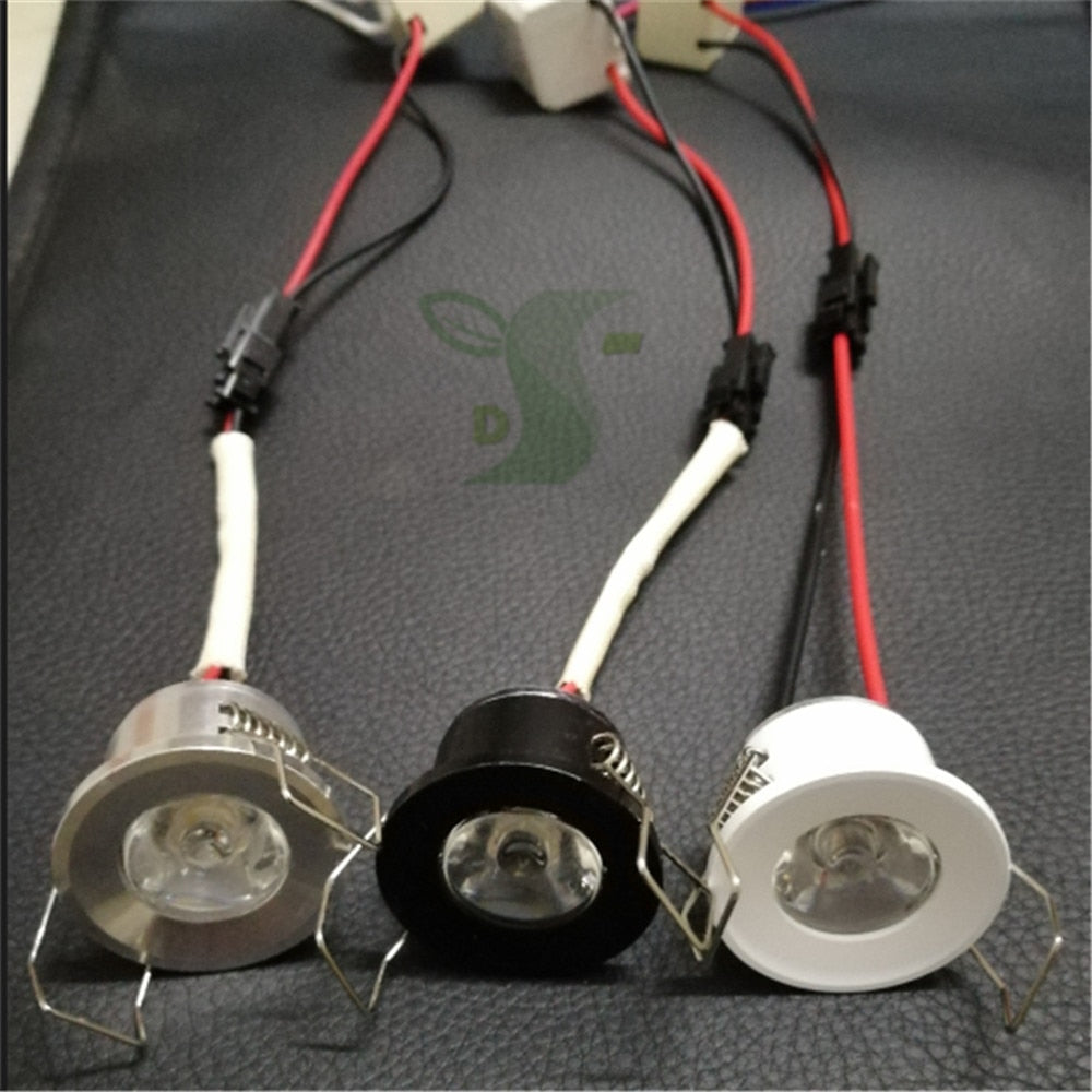 LED Mini Downlight Under Cabinet Spot Light 1W for Ceiling Recessed Lamp AC85-265V Dimmable Downlights
