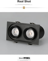 Square Angle Adjust Stretchable LED COB Recessed Downlight 14W 20W 24W LED Ceiling Spotlight Kitchen Living Room Indoor