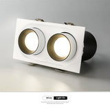 Square Angle Adjust Stretchable LED COB Recessed Downlight 14W 20W 24W LED Ceiling Spotlight Kitchen Living Room Indoor