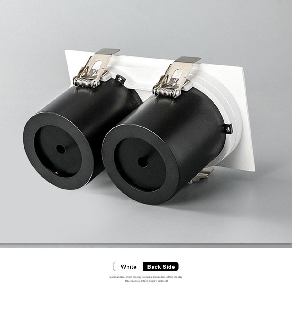 Square Angle Adjust Stretchable LED COB Recessed Downlight 14W 20W 24W LED Ceiling Spotlight Kitchen Living Room Indoor