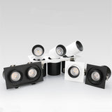 Square Angle Adjust Stretchable LED COB Recessed Downlight 14W 20W 24W LED Ceiling Spotlight Kitchen Living Room Indoor