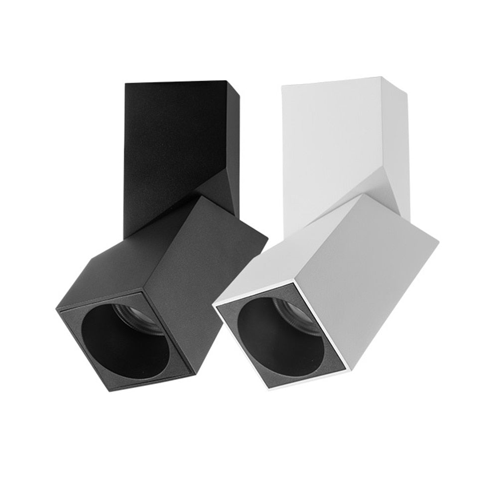 Adjustable Angle Square Surface Mounted Downlight 10W 12W 15W LED Ceiling Spot Light 3000K/4000K/6000K High CRI