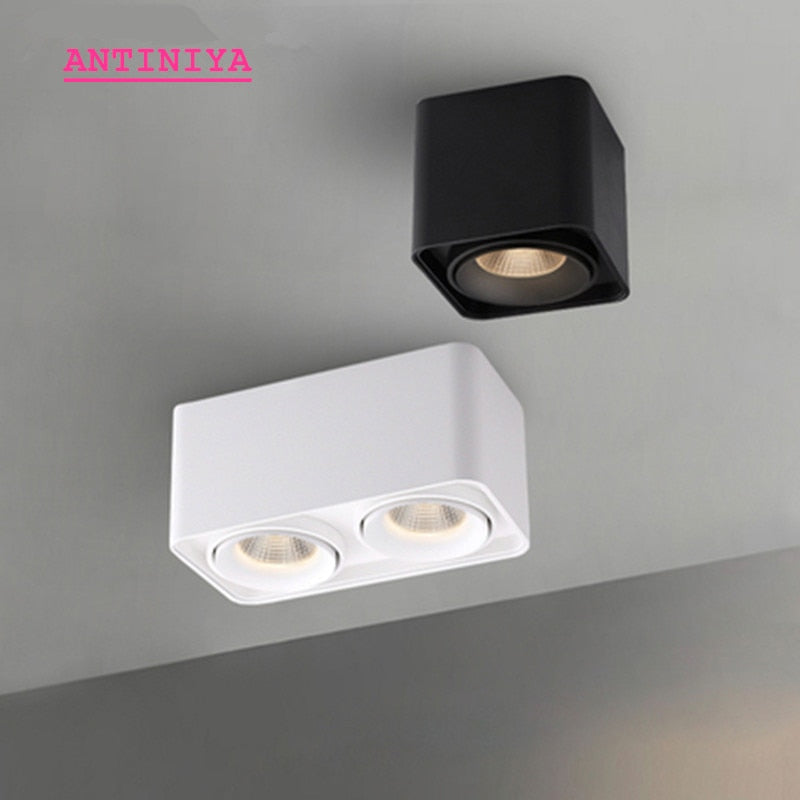 Dimmable Surface Mounted LED Downlights 10W 15W 20W 30W COB LED Ceiling Spot Lights AC110-220V LED Ceiling Lamp Indoor Lighting