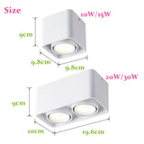 Dimmable Surface Mounted LED Downlights 10W 15W 20W 30W COB LED Ceiling Spot Lights AC110-220V LED Ceiling Lamp Indoor Lighting