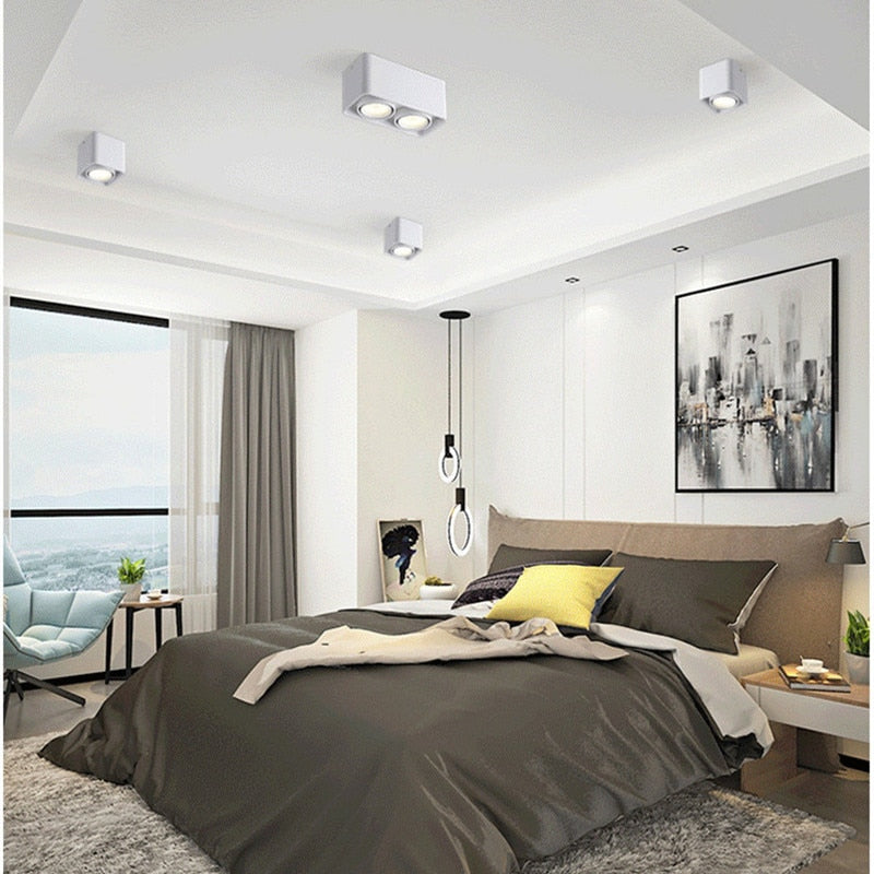 Dimmable Surface Mounted LED Downlights 10W 15W 20W 30W COB LED Ceiling Spot Lights AC110-220V LED Ceiling Lamp Indoor Lighting