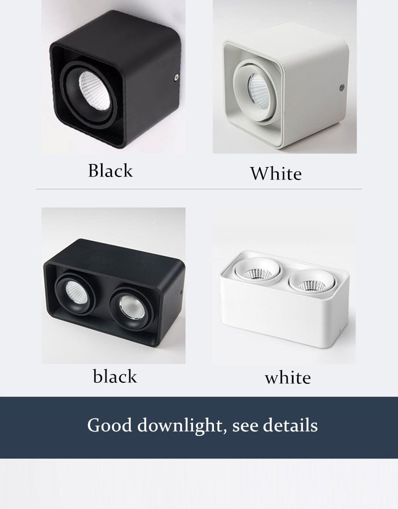 Dimmable Surface Mounted LED Downlights 10W 15W 20W 30W COB LED Ceiling Spot Lights AC110-220V LED Ceiling Lamp Indoor Lighting