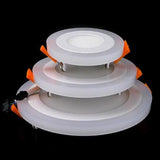 Blue+White Round LED Panel Downlight 6W 9W 16W 24W Double LED Panel Lights AC85-265V Recessed Ceiling Panel Lamps