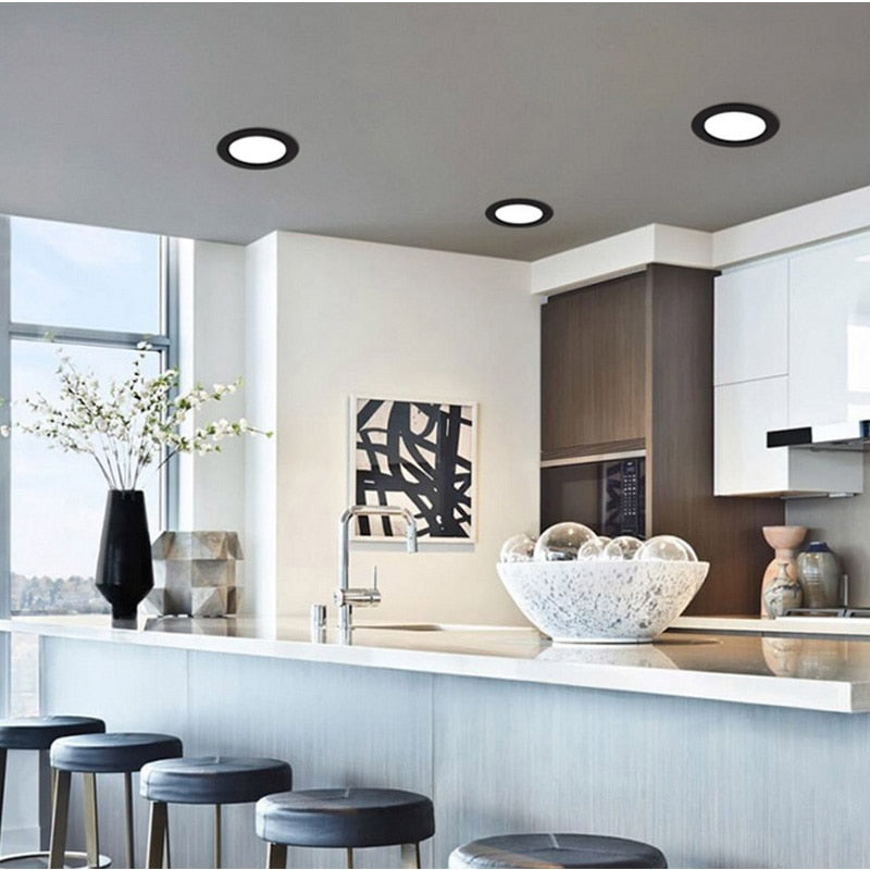 Ultra Thin LED Panel Light Round Downlight AC220V 3w 5w 7w 9w 12w 15w LED Ceiling Recessed Light For Indoor Bathroom Illuminate