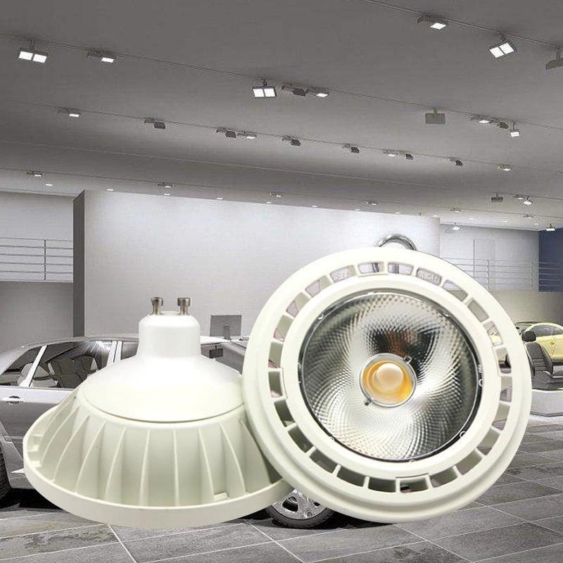 High Quality Super Bright AR111 15W COB LED Downlight AC DC 12V QR111 G53 GU10 LED Bulb light Dimmable led lamp lighting