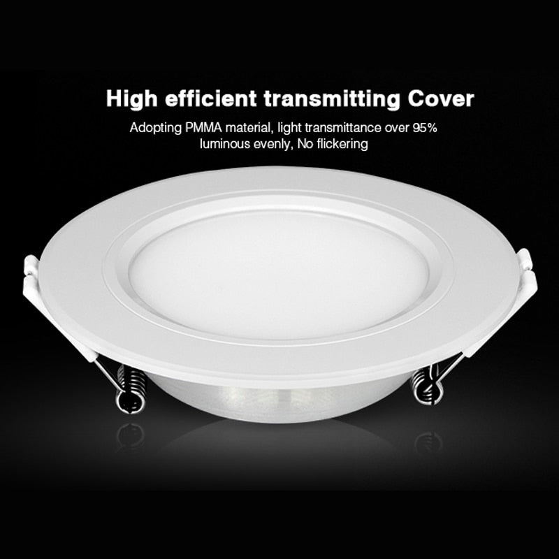 Smart 6W RGB + CCT LED Downlight 110V 220V dimmable recessed Led ceiling panel lights compatible FUT092 remote/WIFI APP control