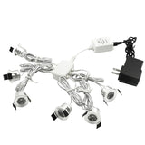  LED Mini Ceiling Downlights Set Dimmable Lights 1.5W 27mm Cut Hole Recessed Silvery Remote Control Cabinet Lamp 85-265V