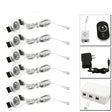  LED Mini Ceiling Downlights Set Dimmable Lights 1.5W 27mm Cut Hole Recessed Silvery Remote Control Cabinet Lamp 85-265V