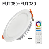 Miboxer living room 15W RGB + CCT LED downlight FUT069 round AC 100V-240V dimmable wireless wifi control LED ceiling downlight