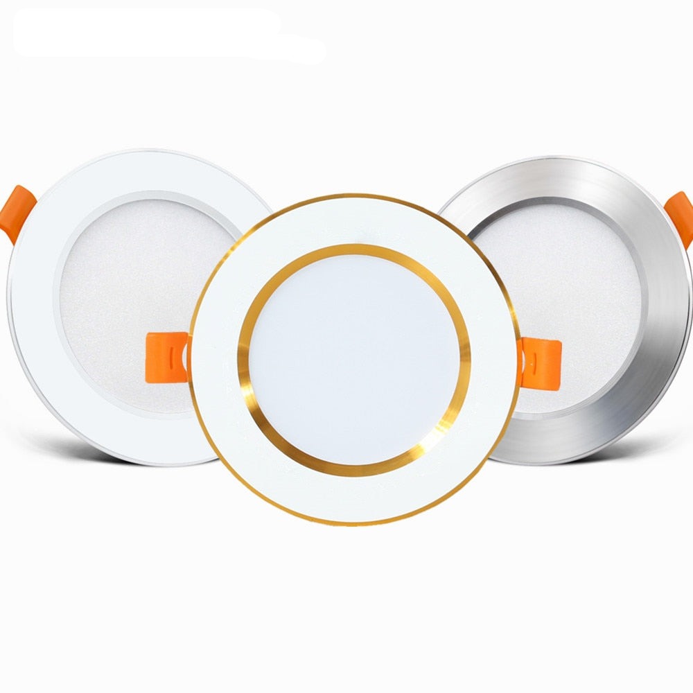 Recessed Led Downlight Ultra Thin Silver White Golden Led Ceiling Lamp 3W 5W 9W LED Spot light  Lighting For Living Room Bedroom