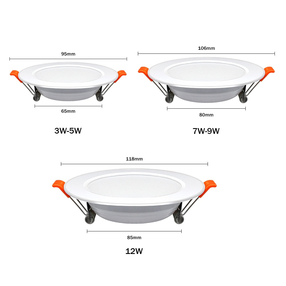 Recessed Led Downlight Ultra Thin Silver White Golden Led Ceiling Lamp 3W 5W 9W LED Spot light  Lighting For Living Room Bedroom