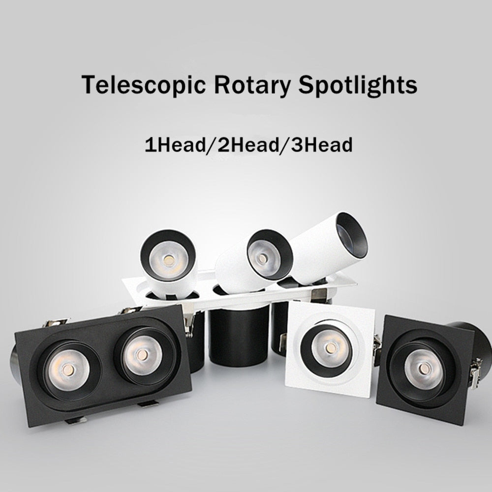 LED spot lights embedded ceiling lamp 24W 20W 14W living room simple Nordic Adjustable and Rotate COB downlight