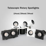 LED spot lights embedded ceiling lamp 24W 20W 14W living room simple Nordic Adjustable and Rotate COB downlight