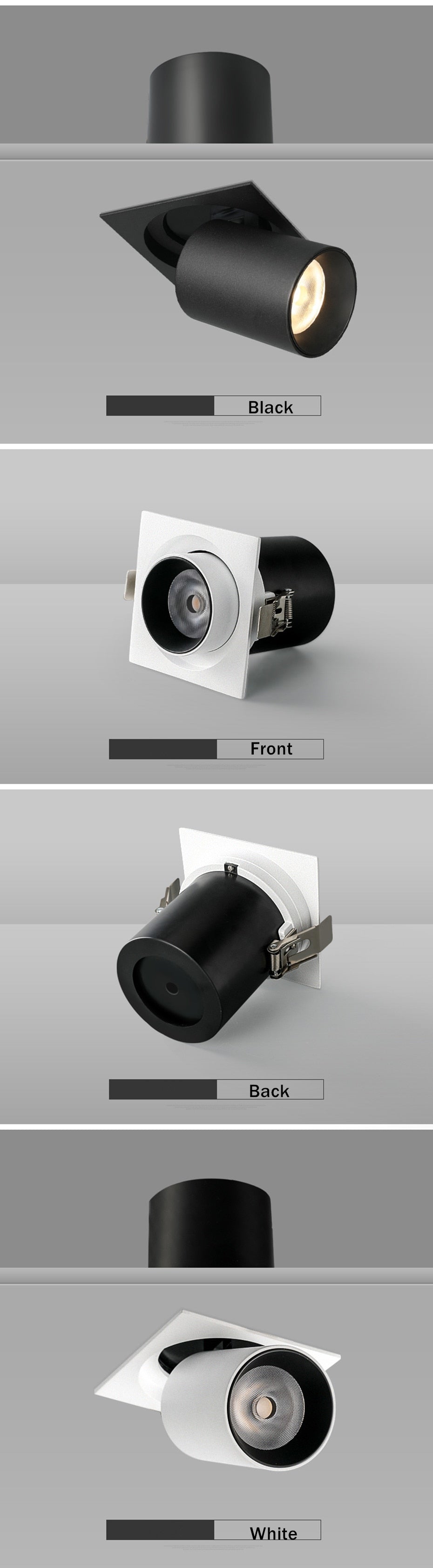 LED spot lights embedded ceiling lamp 24W 20W 14W living room simple Nordic Adjustable and Rotate COB downlight