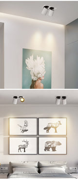 LED spot lights embedded ceiling lamp 24W 20W 14W living room simple Nordic Adjustable and Rotate COB downlight