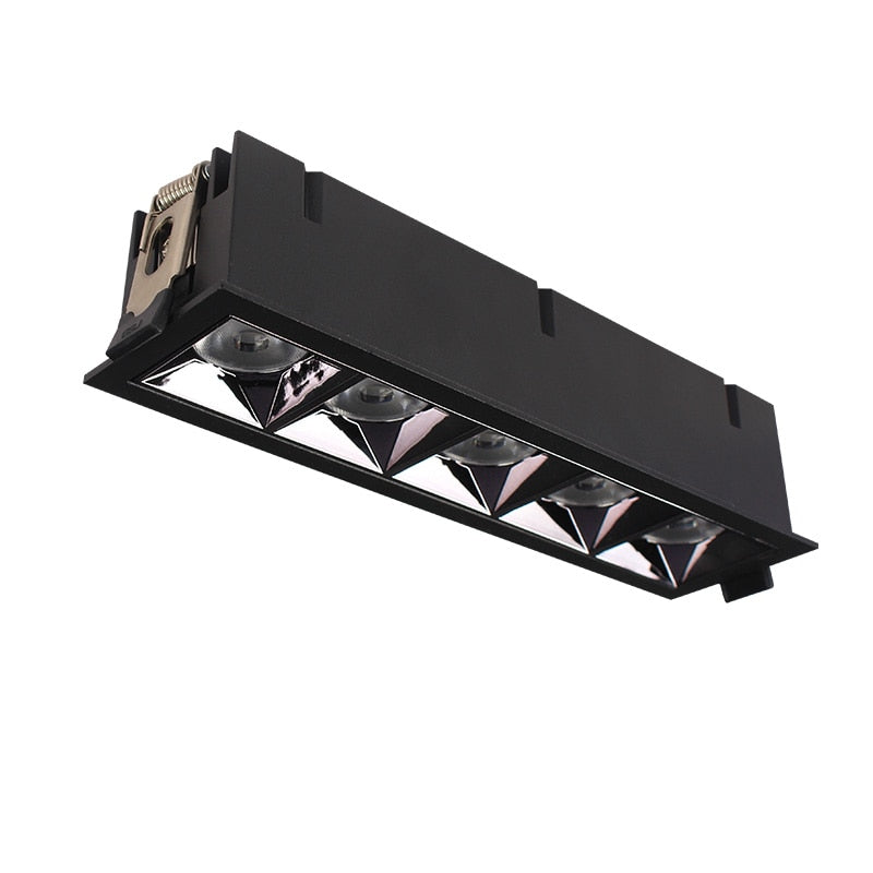 led grid ceiling spot light embedded downlight line lights COB rectangular ceiling lamp without main lights CREE