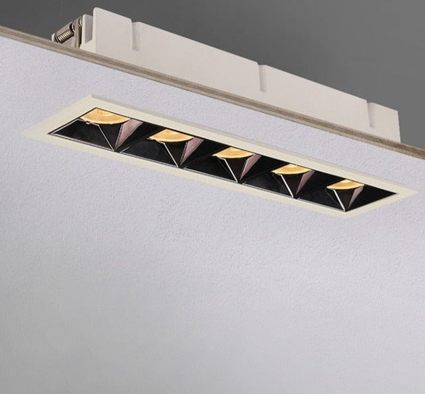 led grid ceiling spot light embedded downlight line lights COB rectangular ceiling lamp without main lights CREE