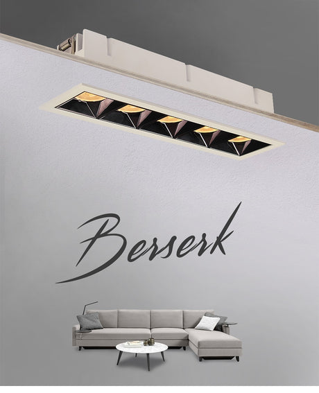 led grid ceiling spot light embedded downlight line lights COB rectangular ceiling lamp without main lights CREE