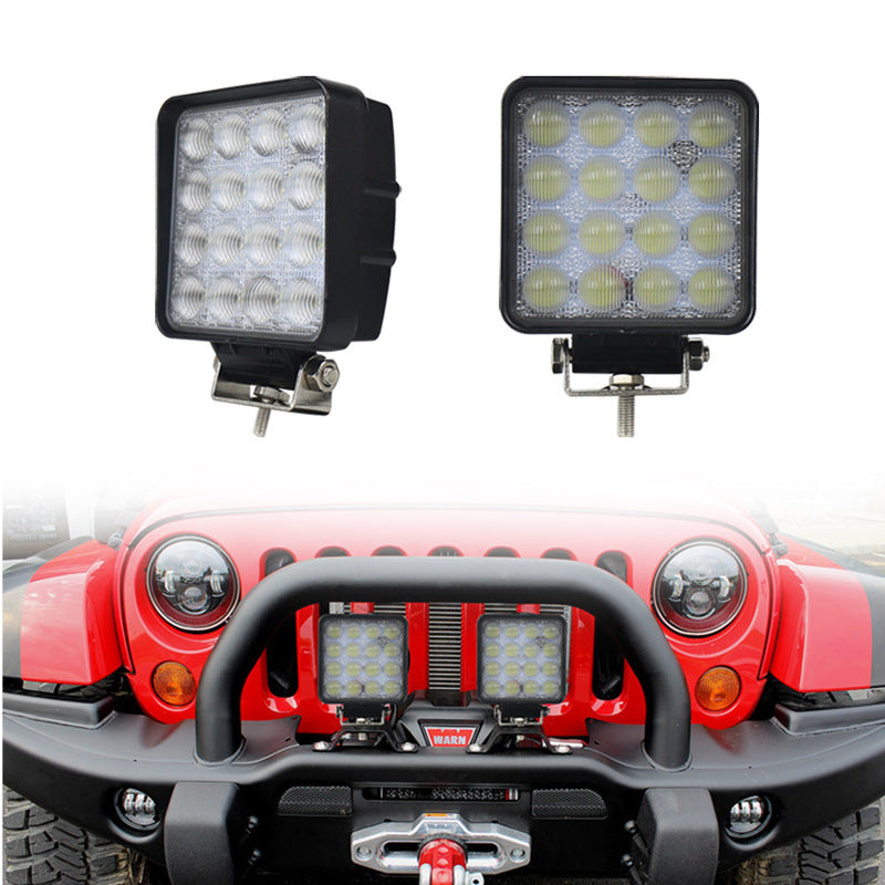 The Vectra Concentrated Floodlight LED Work Light Square Car Repair Car 48 W Lamp Lens To Shoot The Light