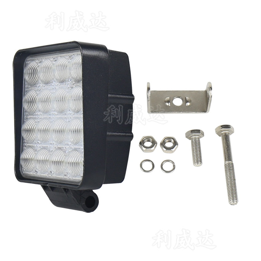 The Vectra Concentrated Floodlight LED Work Light Square Car Repair Car 48 W Lamp Lens To Shoot The Light