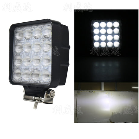 The Vectra Concentrated Floodlight LED Work Light Square Car Repair Car 48 W Lamp Lens To Shoot The Light