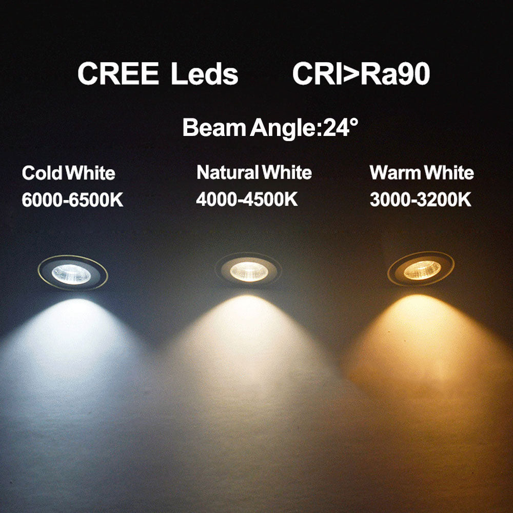 NEW arriver LED COB downlight 7W 10W 20W surface mounted downlight CRI90 24 degree led down light for art museum lighting