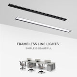 LED Downlights 5W 10W 15W Frameless Ceiling Embedded Pure Aluminum Profile Linear flush mounting Downlight Recessed Focus Dimming led Bar Light