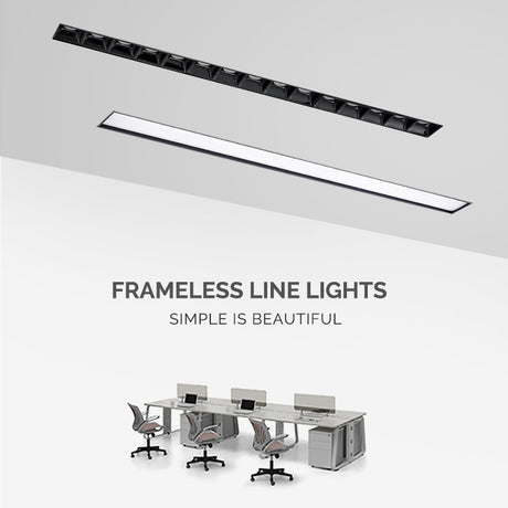 LED Downlights 5W 10W 15W Frameless Ceiling Embedded Pure Aluminum Profile Linear flush mounting Downlight Recessed Focus Dimming led Bar Light