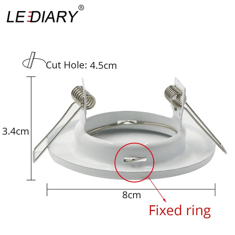 Grille Light Three LED Downlight Frame Fixtures MR16 Fitting 12-260V Recessed GU10 Bulb Replaceable Downlights
