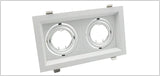 Grille Light Three LED Downlight Frame Fixtures MR16 Fitting 12-260V Recessed GU10 Bulb Replaceable Downlights