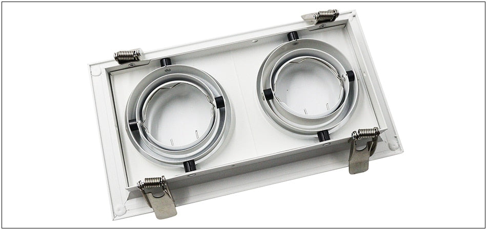 Grille Light Three LED Downlight Frame Fixtures MR16 Fitting 12-260V Recessed GU10 Bulb Replaceable Downlights