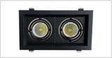 Grille Light Three LED Downlight Frame Fixtures MR16 Fitting 12-260V Recessed GU10 Bulb Replaceable Downlights