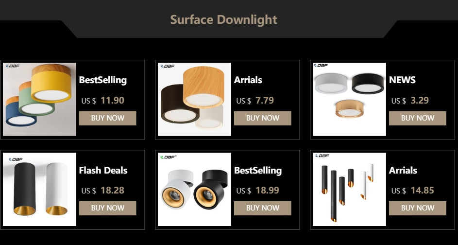 DBF Ultra-thin LED Surface Mount Ceiling Lamp 3W 5W 7W 9W Black/White/Gold Housing Ceiling Spot Lamp for Home Living room Decor