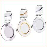 Downlight gold Silver White Ultra Thin Aluminum led downlight 3W 5W 9W 12W 15W 18W AC220V 240V Round Recessed LED Spot Lighting