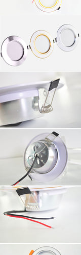 Downlight gold Silver White Ultra Thin Aluminum led downlight 3W 5W 9W 12W 15W 18W AC220V 240V Round Recessed LED Spot Lighting