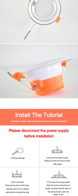 Downlight gold Silver White Ultra Thin Aluminum led downlight 3W 5W 9W 12W 15W 18W AC220V 240V Round Recessed LED Spot Lighting