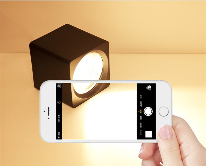 Square White/Black Dimmable Surface Mounted Ceiling Downlight High Power 8W 12W 15W 20W Ceiling Spot Light 3000K/4000K/6000K