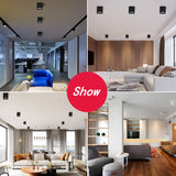 Square White/Black Dimmable Surface Mounted Ceiling Downlight High Power 8W 12W 15W 20W Ceiling Spot Light 3000K/4000K/6000K