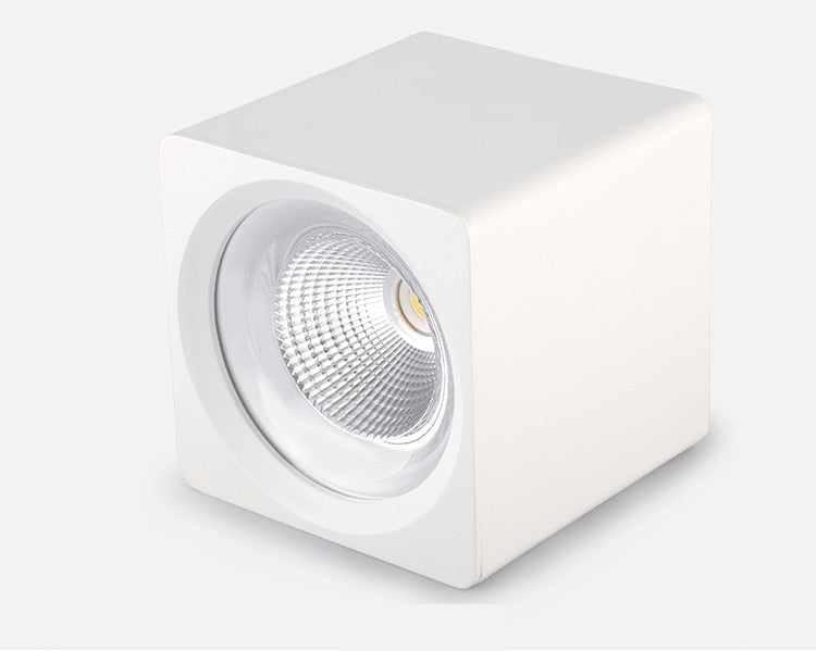 Square White/Black Dimmable Surface Mounted Ceiling Downlight High Power 8W 12W 15W 20W Ceiling Spot Light 3000K/4000K/6000K