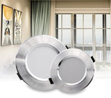  LED Downlight AC 220V 230V 240V Silver Body Ceiling light 5W 9W 12W 15W 18W Led spotlight for living room