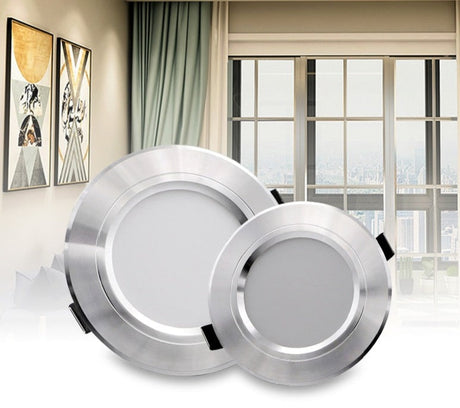  LED Downlight AC 220V 230V 240V Silver Body Ceiling light 5W 9W 12W 15W 18W Led spotlight for living room