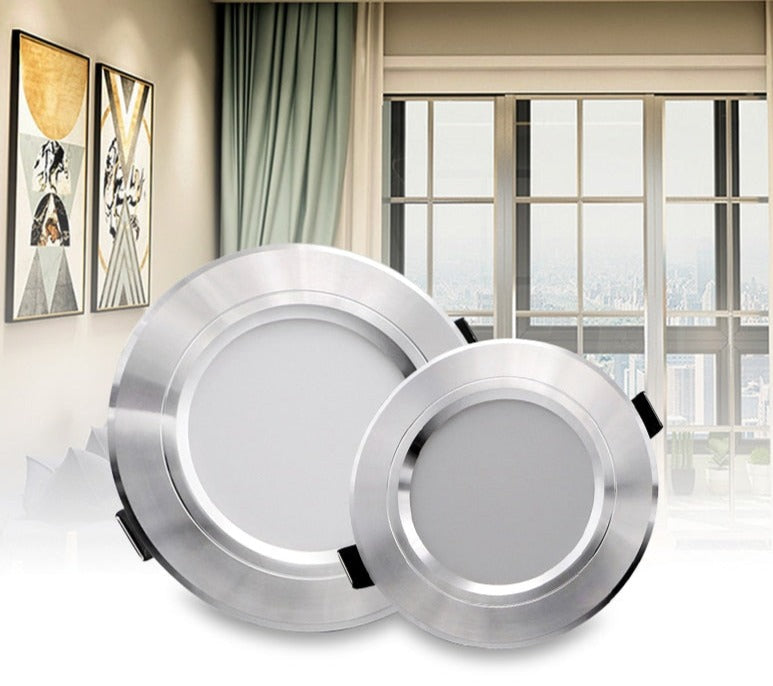  LED Downlight AC 220V 230V 240V Silver Body Ceiling light 5W 9W 12W 15W 18W Led spotlight for living room