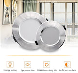  LED Downlight AC 220V 230V 240V Silver Body Ceiling light 5W 9W 12W 15W 18W Led spotlight for living room