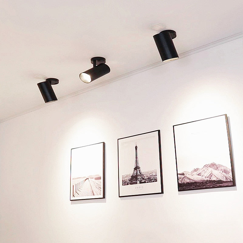 Surface Mounted LED Downlights Foldable 360° Rotatable COB LED Ceiling Spot lights 12W15W20W LED Lamps Background Wall Lighting