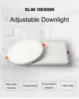 T-SUNRISE Ultra-thin 220V LED Downlight 6W 8W 15W 20W LED Ceiling Round Square Recessed Lamp LED Panel Light For Bedroom Kitchen